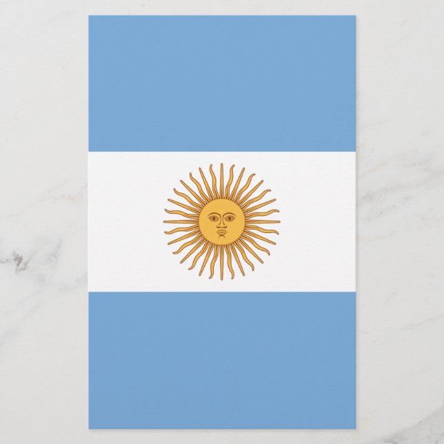 Flagge Argentiniens Briefpapier (Vorderseite)