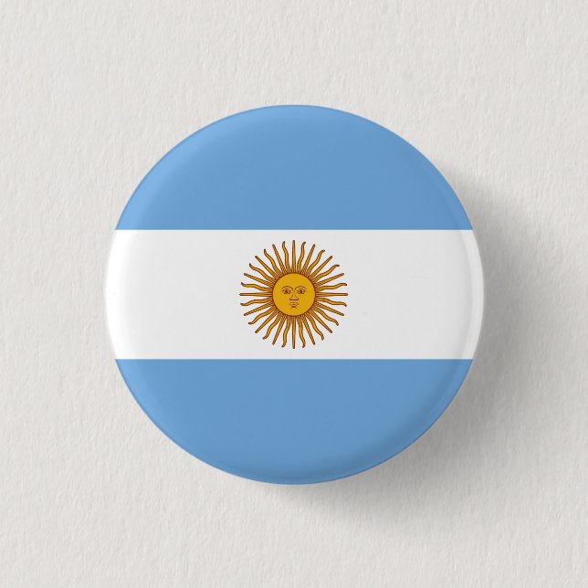 Flagge Argentiniens Button (Vorderseite)