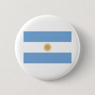 Flagge Argentiniens Button