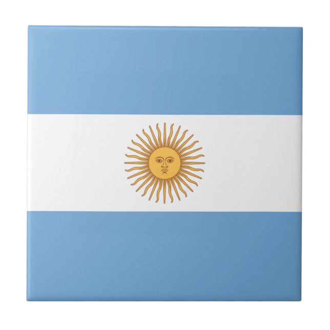 Flagge Argentiniens Fliese (Vorderseite)