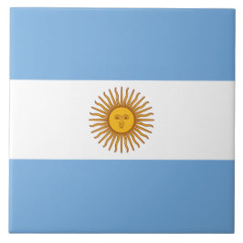 Flagge Argentiniens Fliese