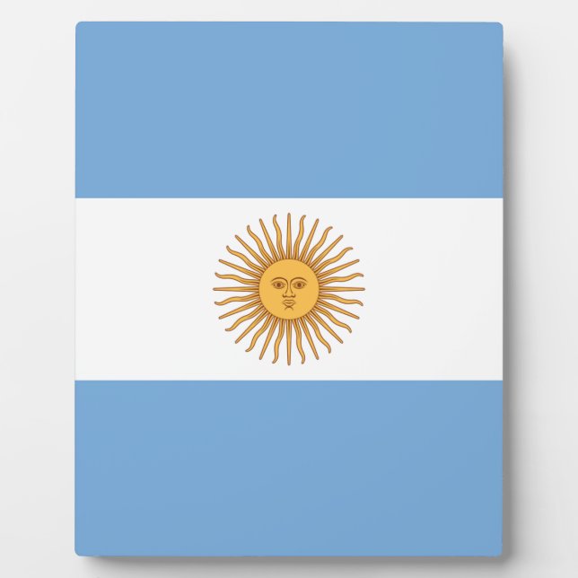 Flagge Argentiniens Fotoplatte (Vorderseite)