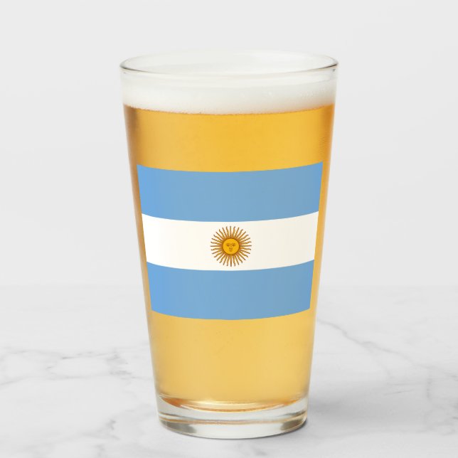 Flagge Argentiniens Glas (Vorne (Gefüllt))