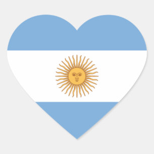 Flagge Argentiniens Herz-Aufkleber