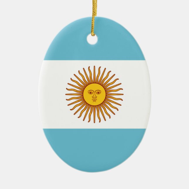 Flagge Argentiniens Keramik Ornament (Vorne)