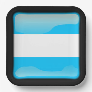 Flagge Argentiniens Pappteller