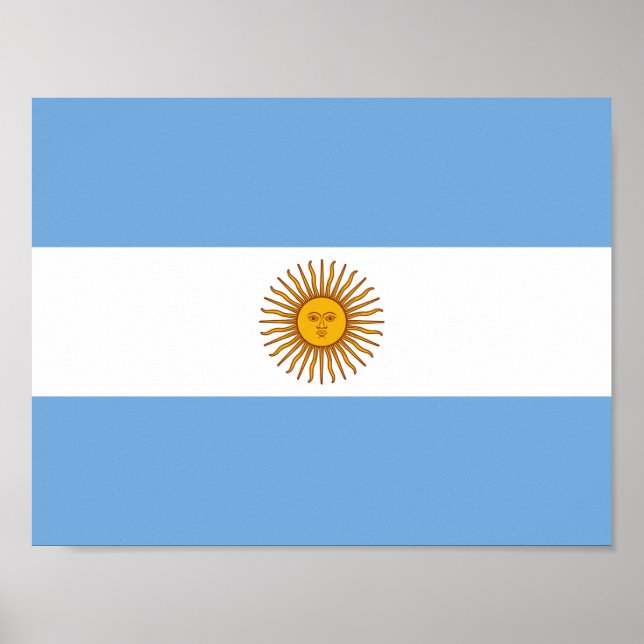Flagge Argentiniens Poster (Vorne)