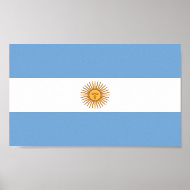 Flagge Argentiniens Poster (Vorne)