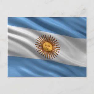 Flagge Argentiniens Postkarte