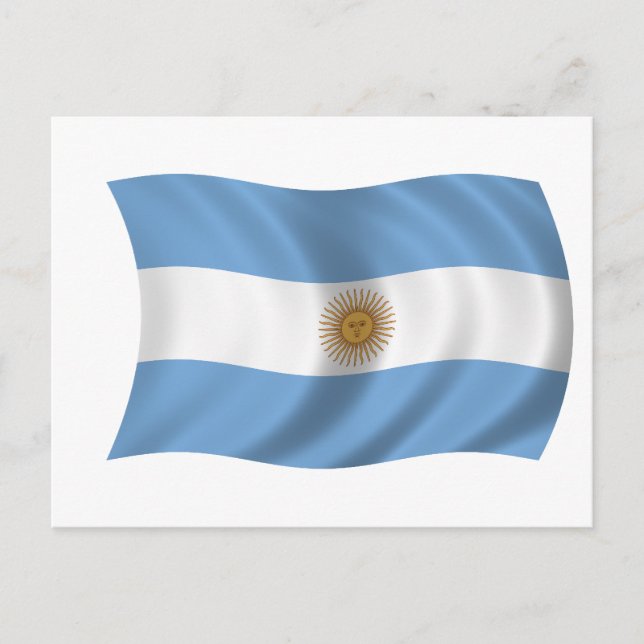 Flagge Argentiniens Postkarte (Vorderseite)