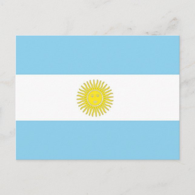 Flagge Argentiniens Postkarte (Vorderseite)