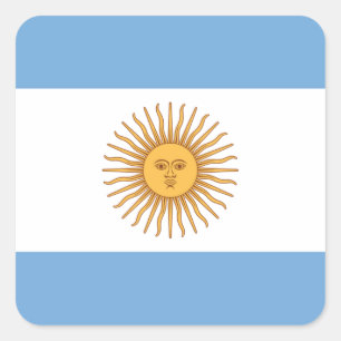 Flagge Argentiniens Quadratischer Aufkleber