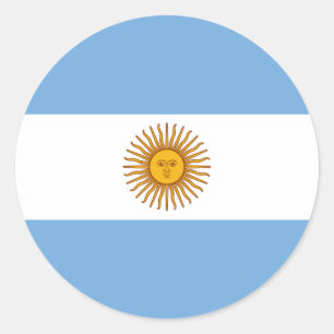 Flagge Argentiniens Runder Aufkleber
