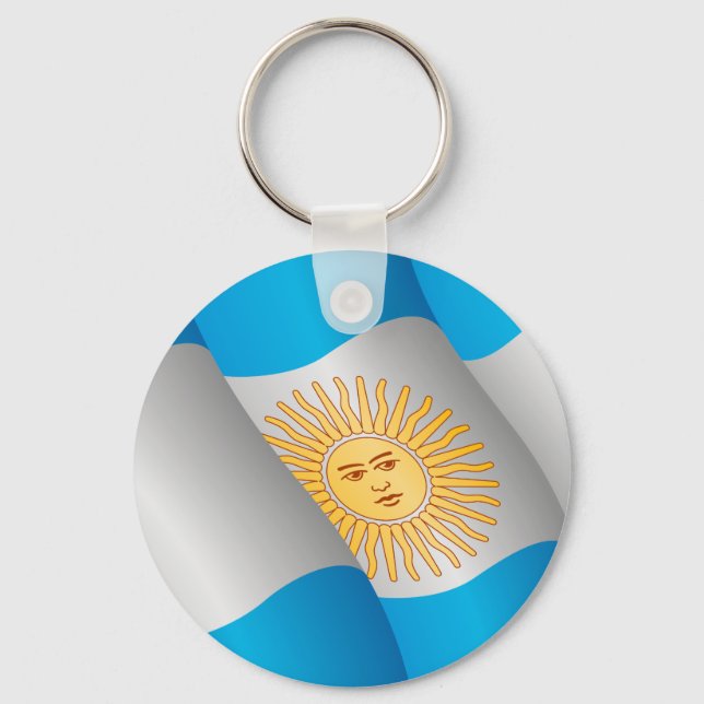 Flagge Argentiniens Schlüsselanhänger (Vorderseite)
