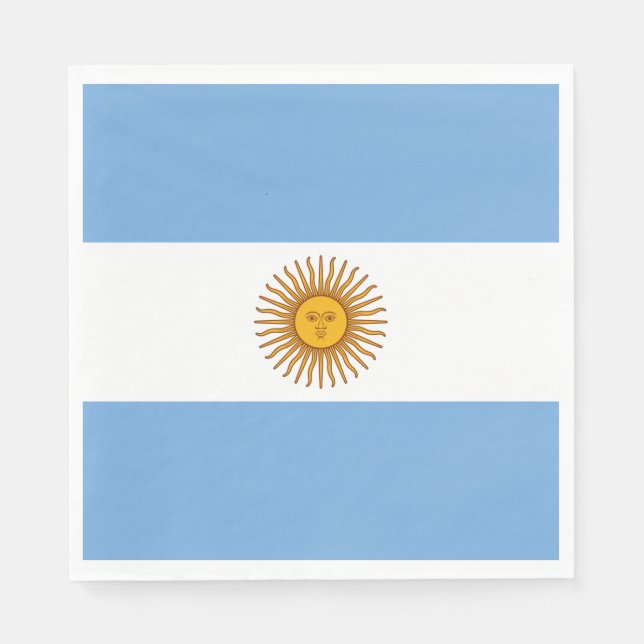 Flagge Argentiniens Serviette (Vorderseite)