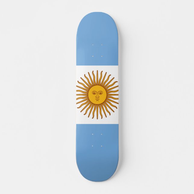 Flagge Argentiniens Skateboard (Vorne)