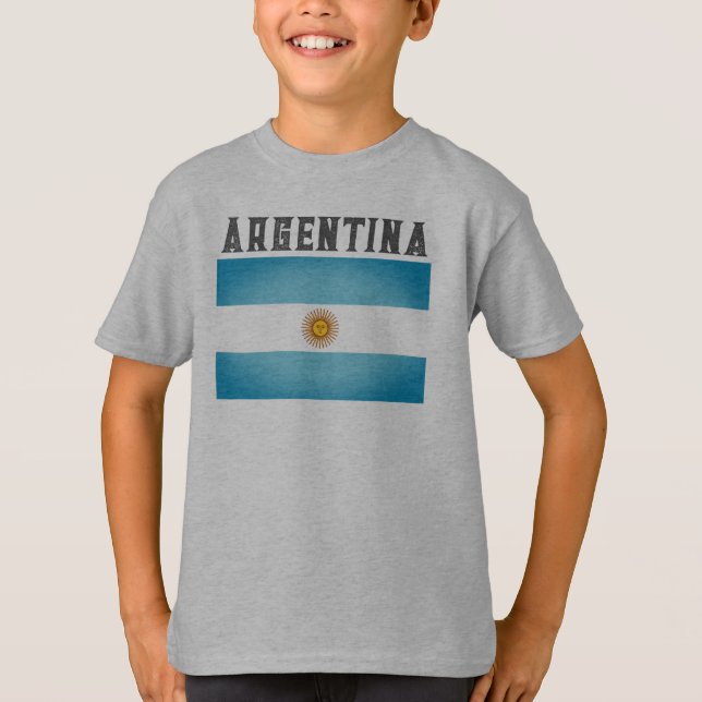 Flagge Argentiniens T-Shirt (Vorderseite)