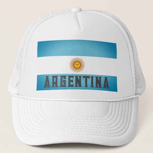 Flagge Argentiniens Truckerkappe (Vorderseite)
