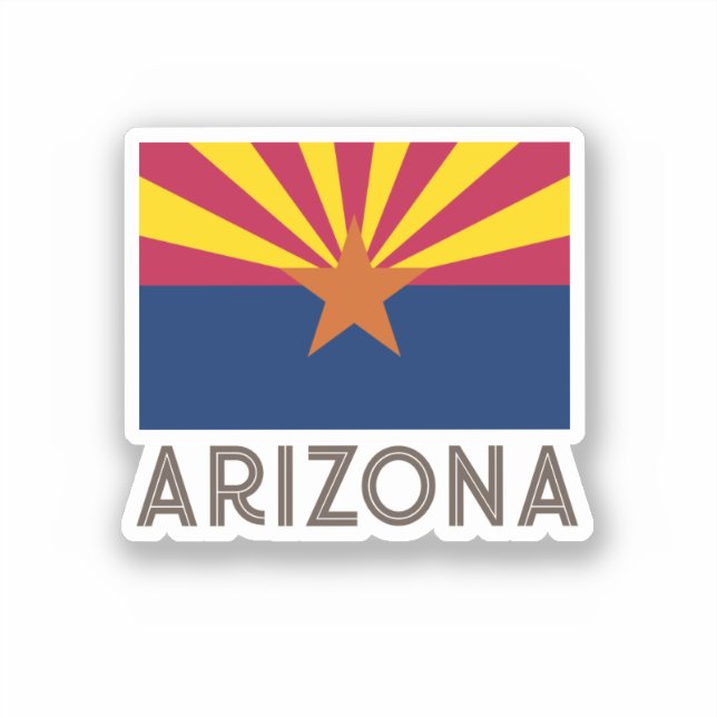 Flagge Arizona Aufkleber (Vorderseite)