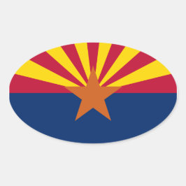 Flagge Arizona Ovaler Aufkleber
