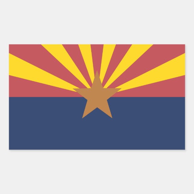 Flagge Arizona Rechteckiger Aufkleber (Vorderseite)