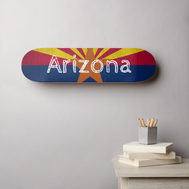 Flagge Arizona Skateboard (Wandkunst (Horz))