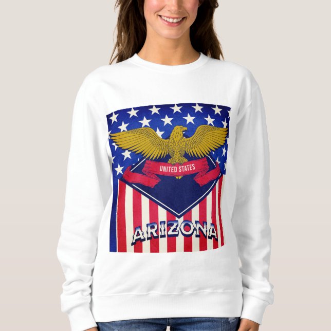 Flagge Arizona USA Sweatshirt (Vorderseite)