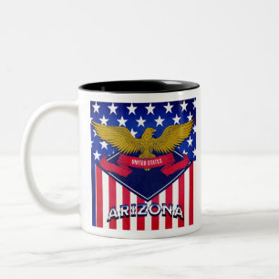 Flagge Arizona USA Zweifarbige Tasse