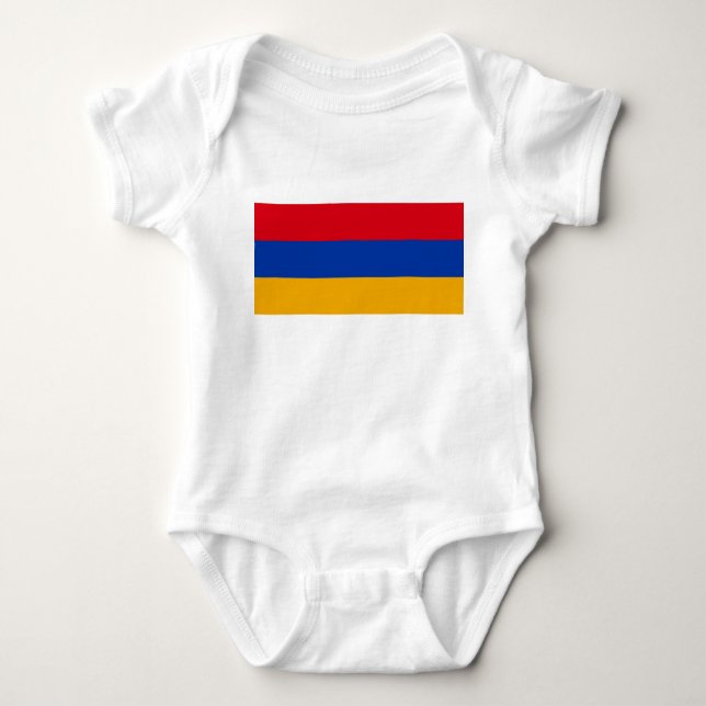 Flagge Armeniens Baby Strampler (Vorderseite)