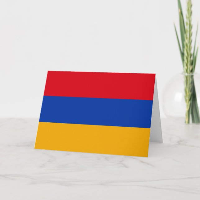 Flagge Armeniens Karte (Vorderseite)