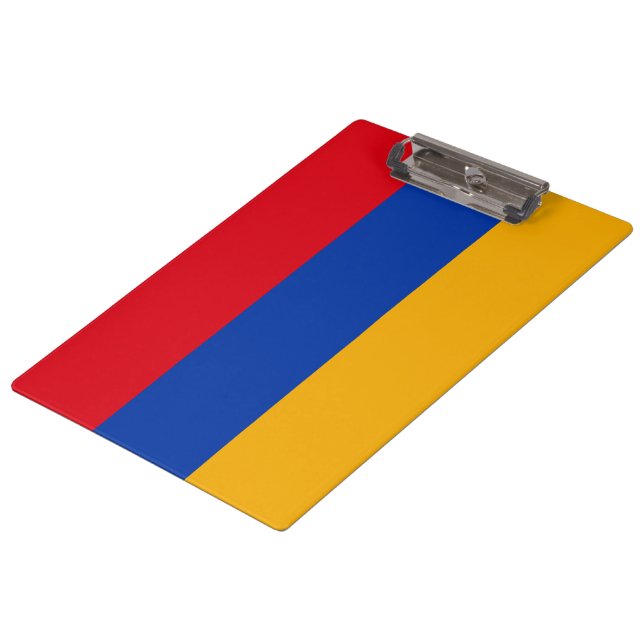Flagge Armeniens Klemmbrett (Schrägansicht)