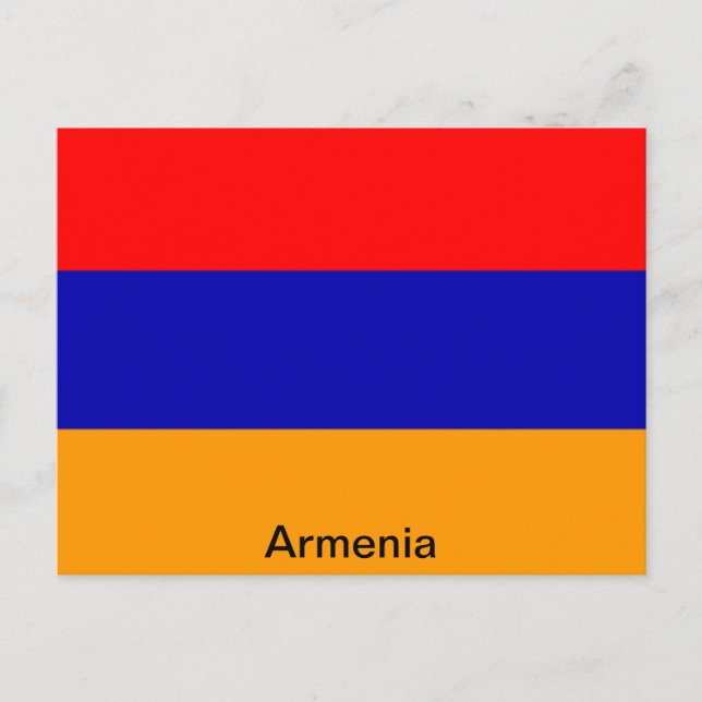 Flagge Armeniens Postkarte (Vorderseite)