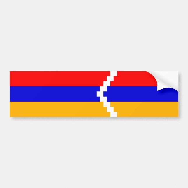 Flagge Artsakh (Berg-Karabach) Autoaufkleber (Vorne)
