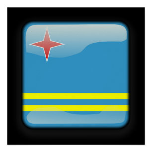 Flagge Arubas Poster