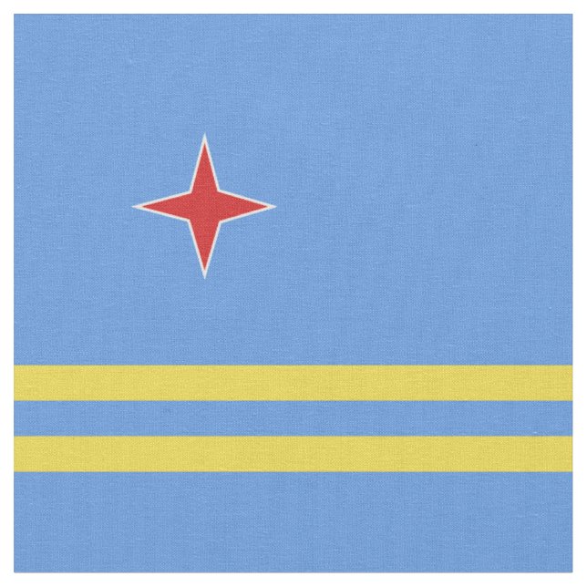 Flagge Arubas Stoff (Nahaufnahme)