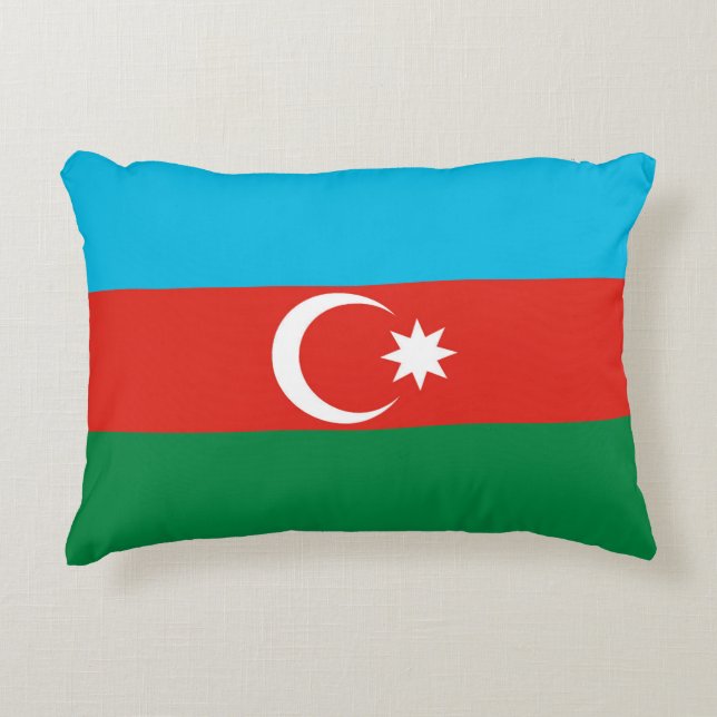 Flagge Aserbaidschans Dekokissen (Vorderseite)
