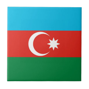 Flagge Aserbaidschans Fliese