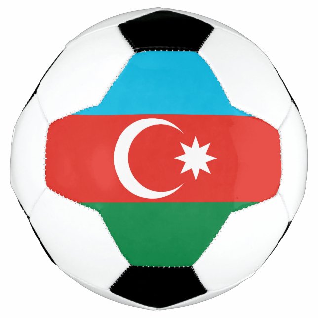 Flagge Aserbaidschans Fußball (Vorderseite)