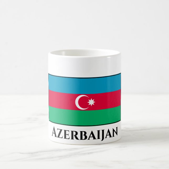 Flagge Aserbaidschans Kaffeetasse (Mittel)
