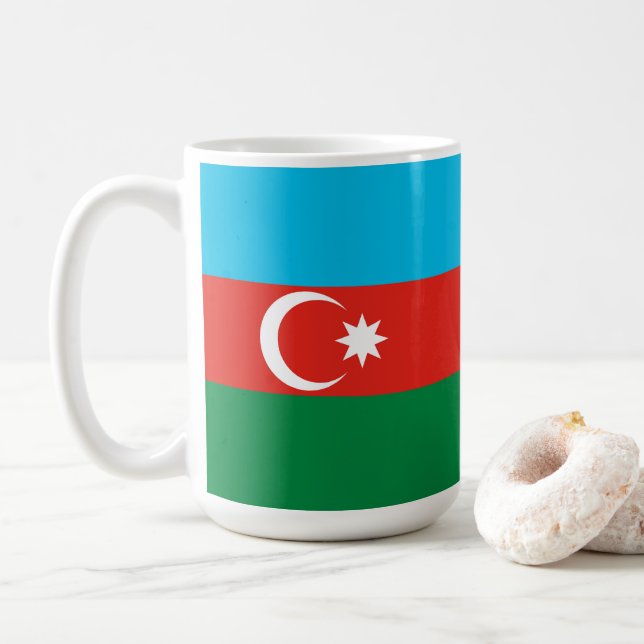 Flagge Aserbaidschans Kaffeetasse (Mit Donut)