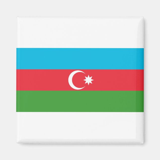 Flagge Aserbaidschans Magnet (Vorne)
