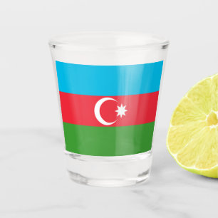 Flagge Aserbaidschans Schnapsglas