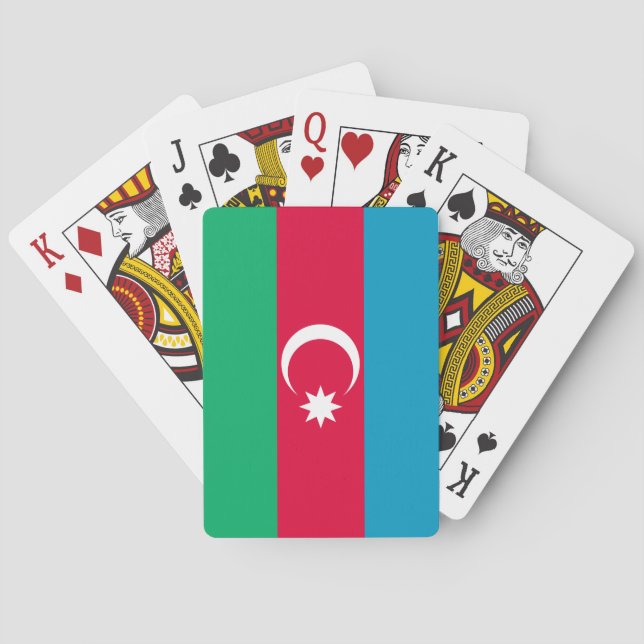 Flagge Aserbaidschans Spielkarten (Rückseite)