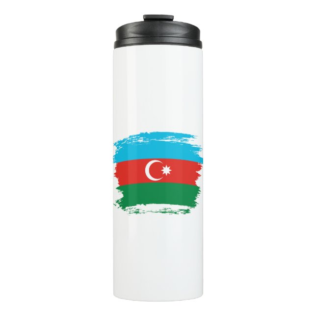 Flagge Aserbaidschans Thermosbecher (Vorderseite)