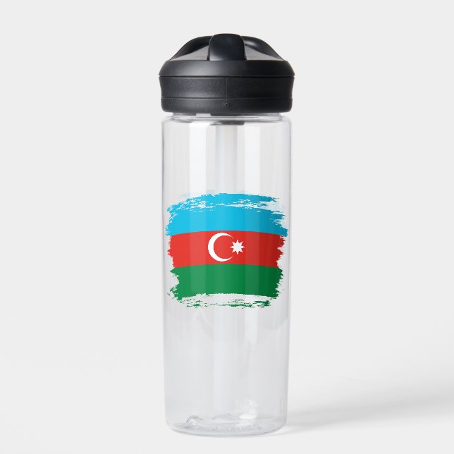 Flagge Aserbaidschans Trinkflasche (Vorderseite)