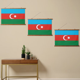 Flagge Aserbaidschans Wandteppich Mit Holzrahmen
