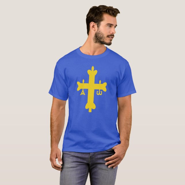 Flagge Asturias T-Shirt (Vorne ganz)