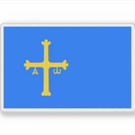 Flagge Asturiens Aufkleber