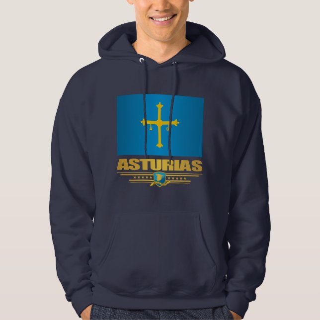 Flagge Asturiens Hoodie (Vorderseite)