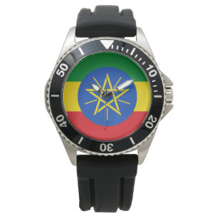 Flagge Äthiopiens Armbanduhr